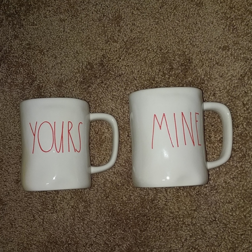 Rae Dunn Yours & Mine Mug Set